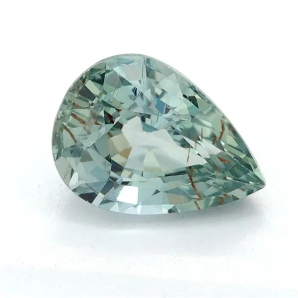 0.99ct Pear Natural Sapphire (Colour Green, Clarity Eye Clean, Cut Faceted)