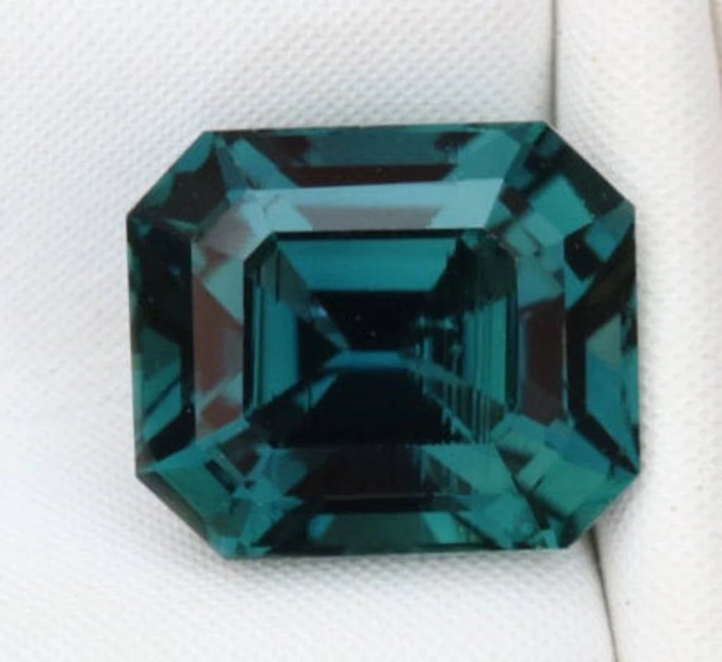 0.80 Ct Radiant Cut Teal Sapphire, 5.3mm x 4.5mm x 3.5mm By Valley Rose