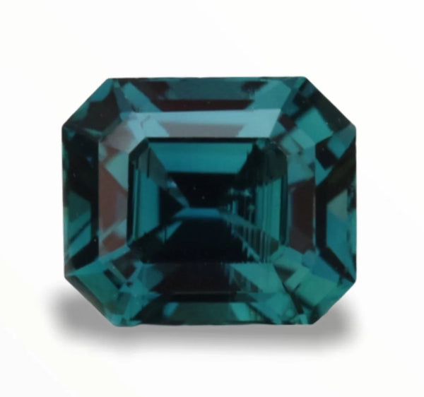 0.80 Ct Radiant Cut Teal Sapphire, 5.3mm x 4.5mm x 3.5mm By Valley Rose