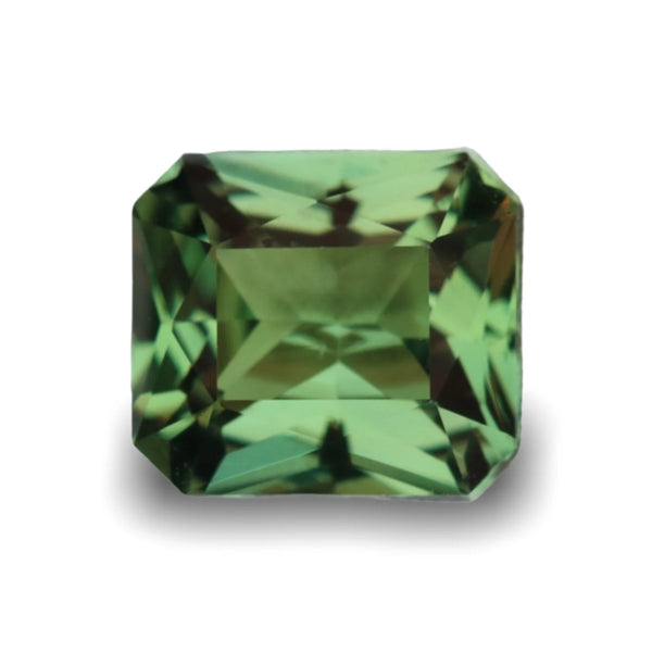0.98 Ct Radiant Cut Green Sapphire, 5.8mm x 5.3mm x 3.3mm By Valley Rose