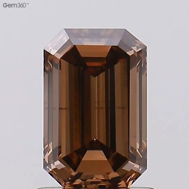 1.00ct Emerald Lab Grown Diamond (Colour Fancy Brown, Clarity VS2, IGI Certified)