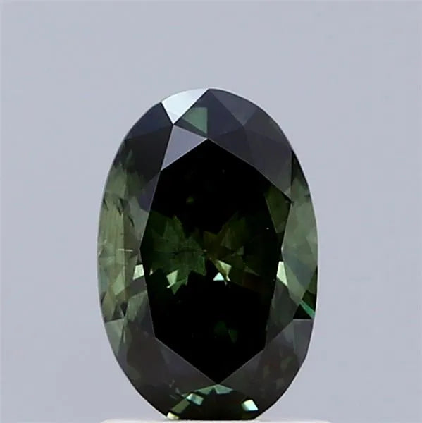 1.00ct Oval Lab Grown Diamond (Colour Fancy Vivid Green, Clarity SI2, IGI Certified)
