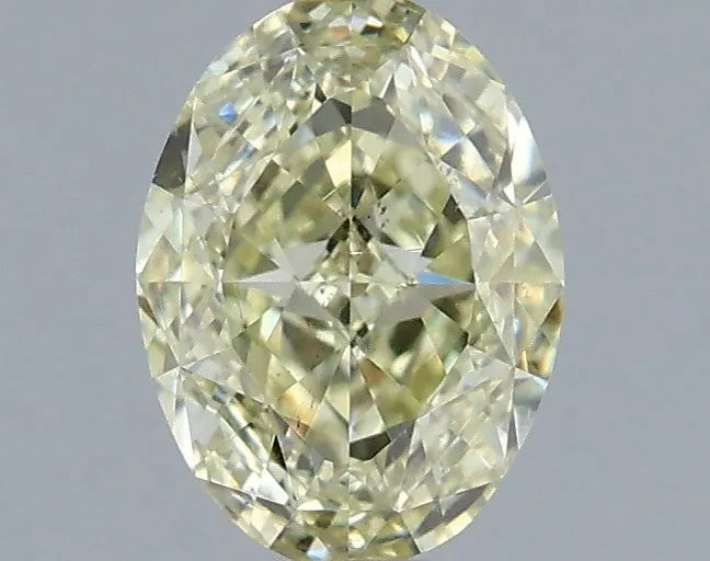 1.00ct Oval Natural Diamond (Colour Fancy Light Greenish Yellow, Clarity SI1, GIA Certified)