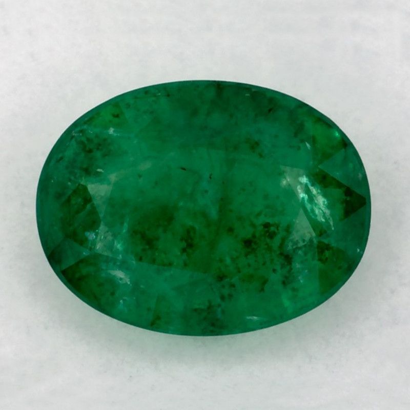 1.00ct Oval Natural Emerald (Colour Green, Clarity Slightly Included, Cut Faceted)