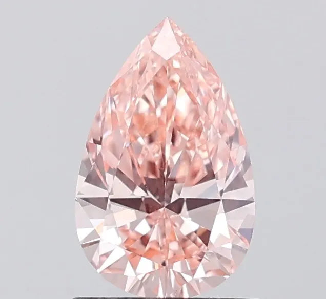 1.00ct Pear Lab Grown Diamond (Colour Fancy Intense Pink Brown, Clarity VS1, IGI Certified)