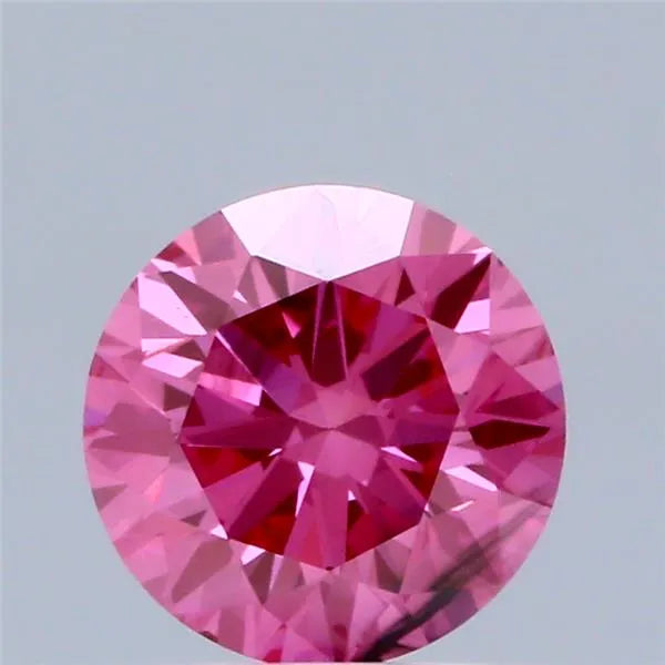 1.00ct Round Lab Grown Diamond (Colour Fancy Vivid Pink, Clarity SI2, Cut EX, IGI Certified)