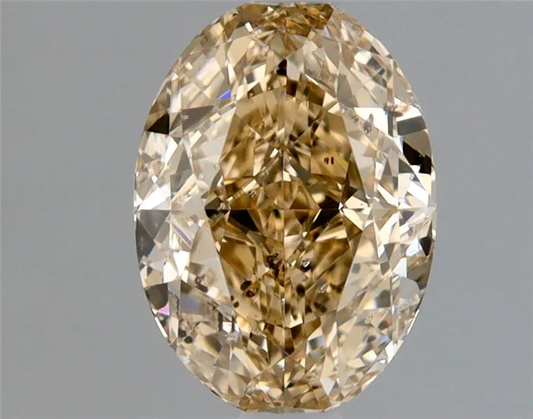1.01ct Oval Natural Diamond (Colour Fancy Light Yellow Brown, Clarity SI2, Cut GD, GIA Certified)