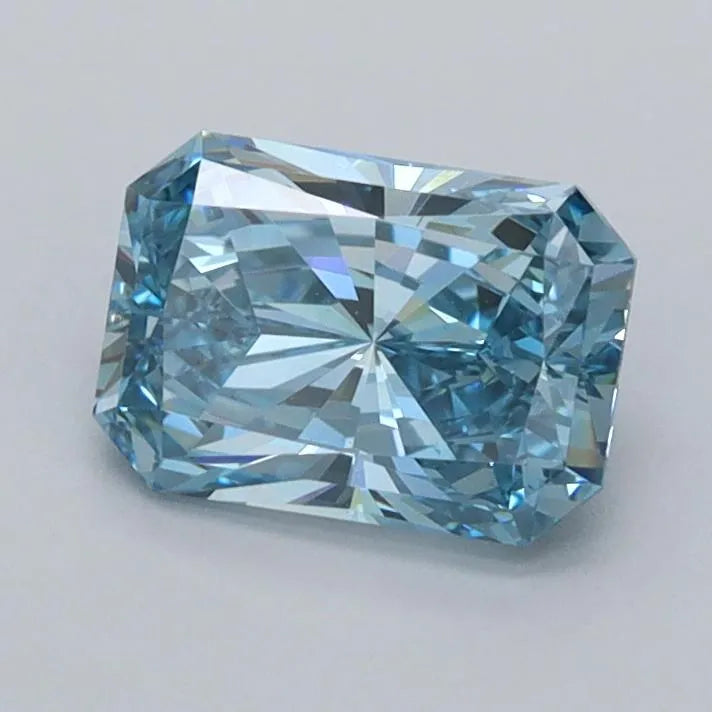 1.01ct Radiant Lab Grown Diamond (Colour Fancy Vivid Blue, Clarity VS1, IGI Certified)