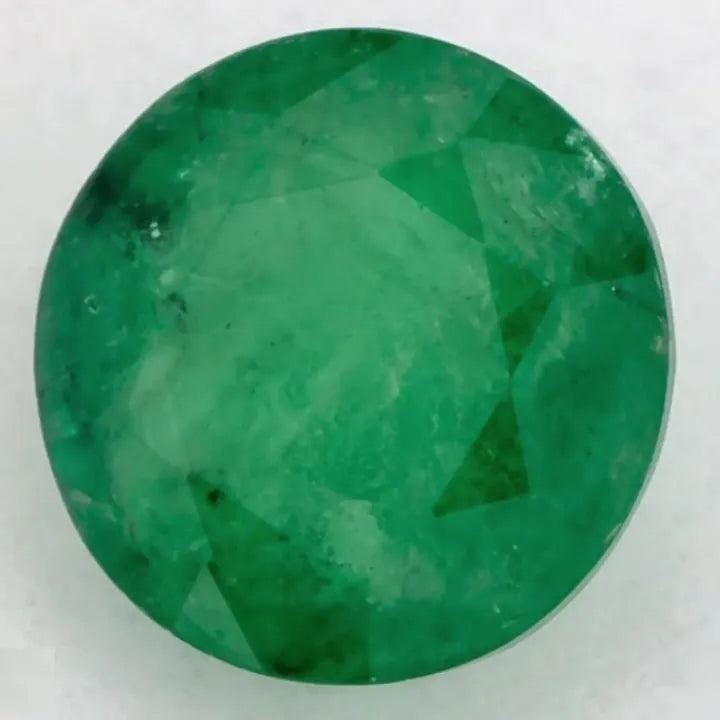 1.04ct Round Natural Emerald (Colour Green, Clarity Moderately Included, Cut Faceted)