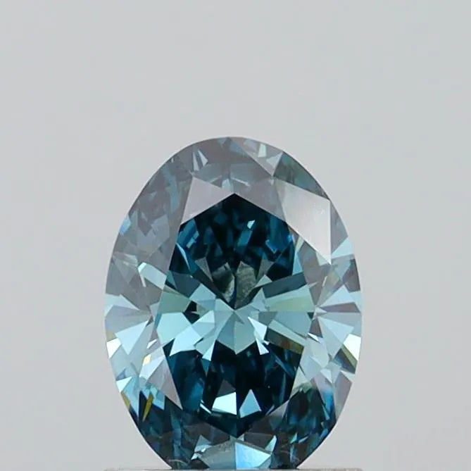 1.05ct Oval Lab Grown Diamond (Colour Fancy Vivid Blue, Clarity VS2, IGI Certified)