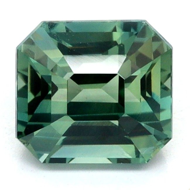 1.08ct Emerald Natural Sapphire (Colour Teal, Clarity Eye Clean, Cut Faceted)