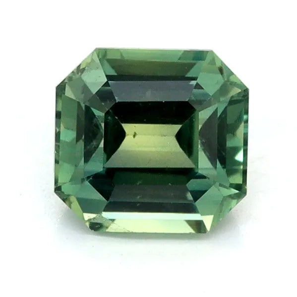 1.10ct Emerald Natural Sapphire (Colour Teal, Clarity Slightly Included, Cut Faceted)