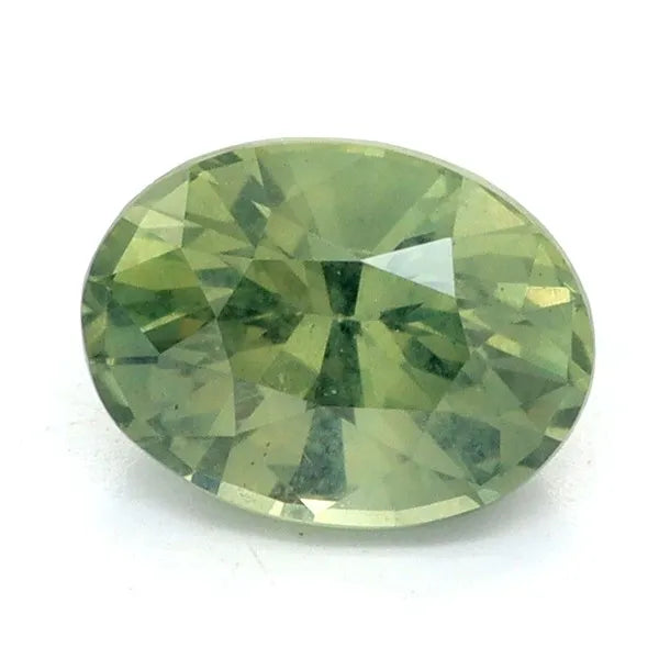 1.10ct Oval Natural Sapphire (Colour Green, Clarity Eye Clean, Cut Faceted)