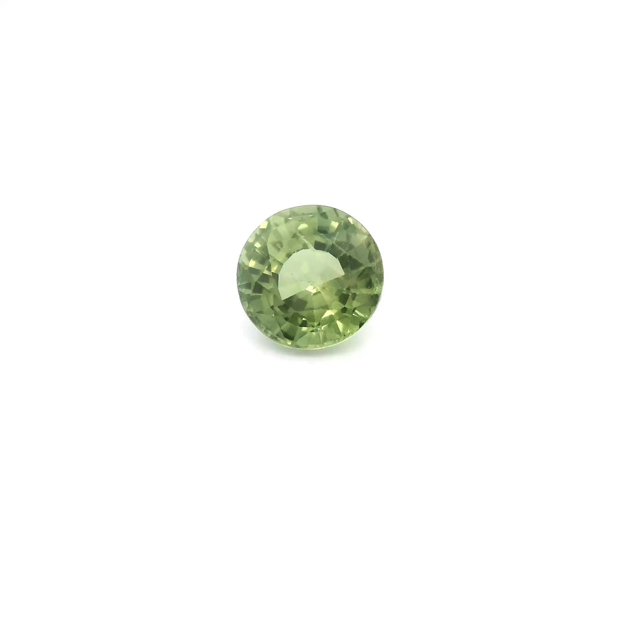 1.10ct Round Natural Sapphire (Colour Green, Clarity Slightly Included, Cut Faceted)