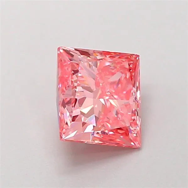1.13ct Princess Lab Grown Diamond (Colour Fancy Vivid Pink, Clarity VS1, IGI Certified)
