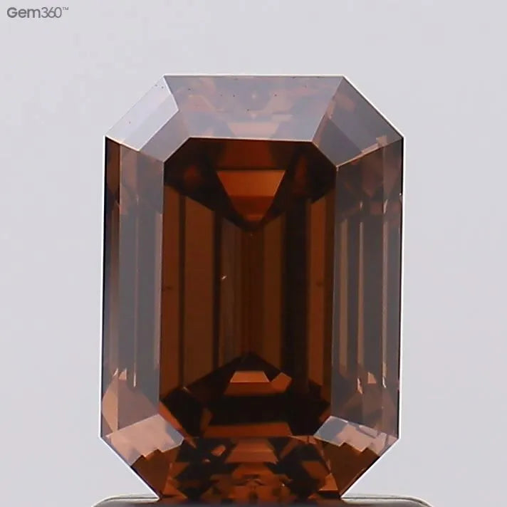 1.21ct Emerald Lab Grown Diamond (Colour Fancy Brown, Clarity VS1, IGI Certified)