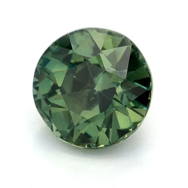 1.23ct Round Natural Sapphire (Colour Green, Clarity Eye Clean, Cut Faceted)