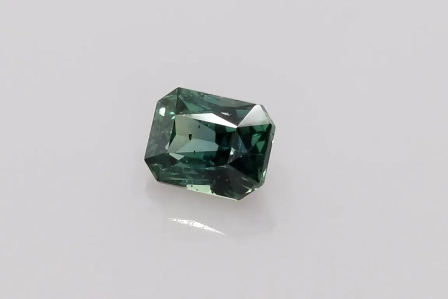 1.24ct Emerald Natural Sapphire (Colour Teal, Clarity Eye Clean, Cut Faceted)