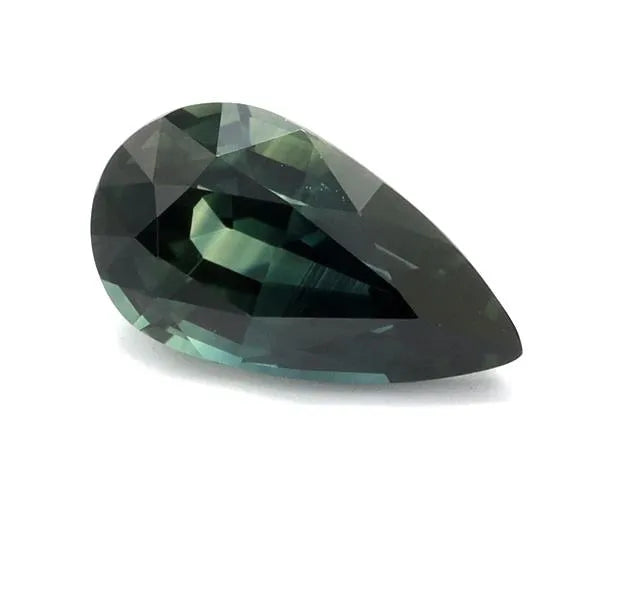 1.24ct Pear Natural Sapphire (Colour Green, Clarity Eye Clean, Cut Faceted)