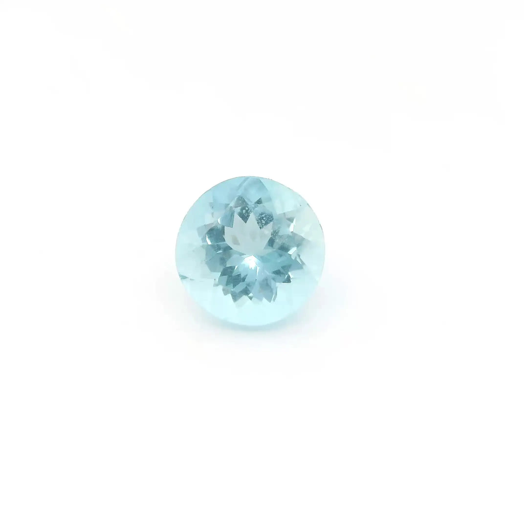 1.25ct Round Natural Aquamarine (Colour Blue, Clarity Eye Clean, Cut Faceted)