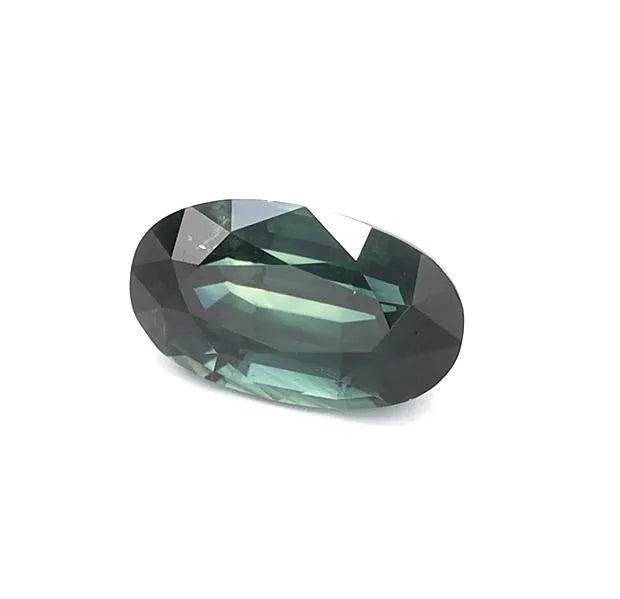 1.30ct Oval Natural Sapphire (Colour Teal, Clarity Eye Clean, Cut Faceted)