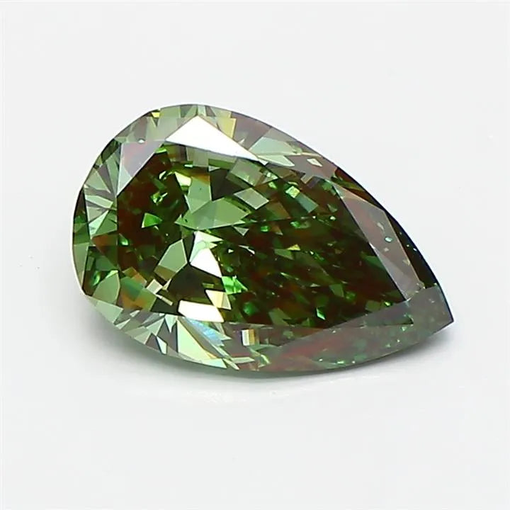 1.30ct Pear Lab Grown Diamond (Colour Fancy Vivid Green, Clarity VS1, IGI Certified)