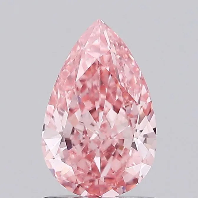 1.30ct Pear Lab Grown Diamond (Colour Fancy Vivid Pink, Clarity VVS2, IGI Certified)