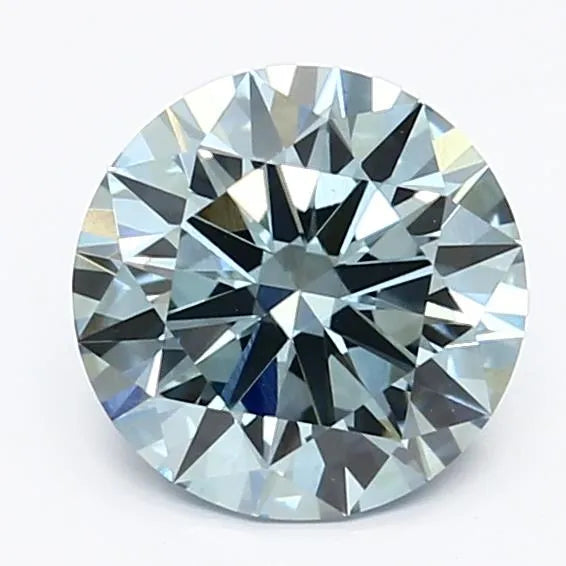 1.36ct Round Lab Grown Diamond (Colour Fancy Vivid Blue, Clarity VS1, Cut ID, IGI Certified)