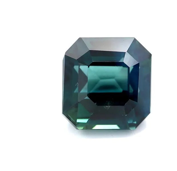 1.40ct Emerald Natural Sapphire (Colour Teal, Clarity Slightly Included, Cut Faceted)