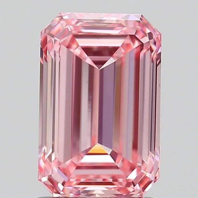 1.50ct Emerald Lab Grown Diamond (Colour Fancy Vivid Pink, Clarity VVS2, IGI Certified)