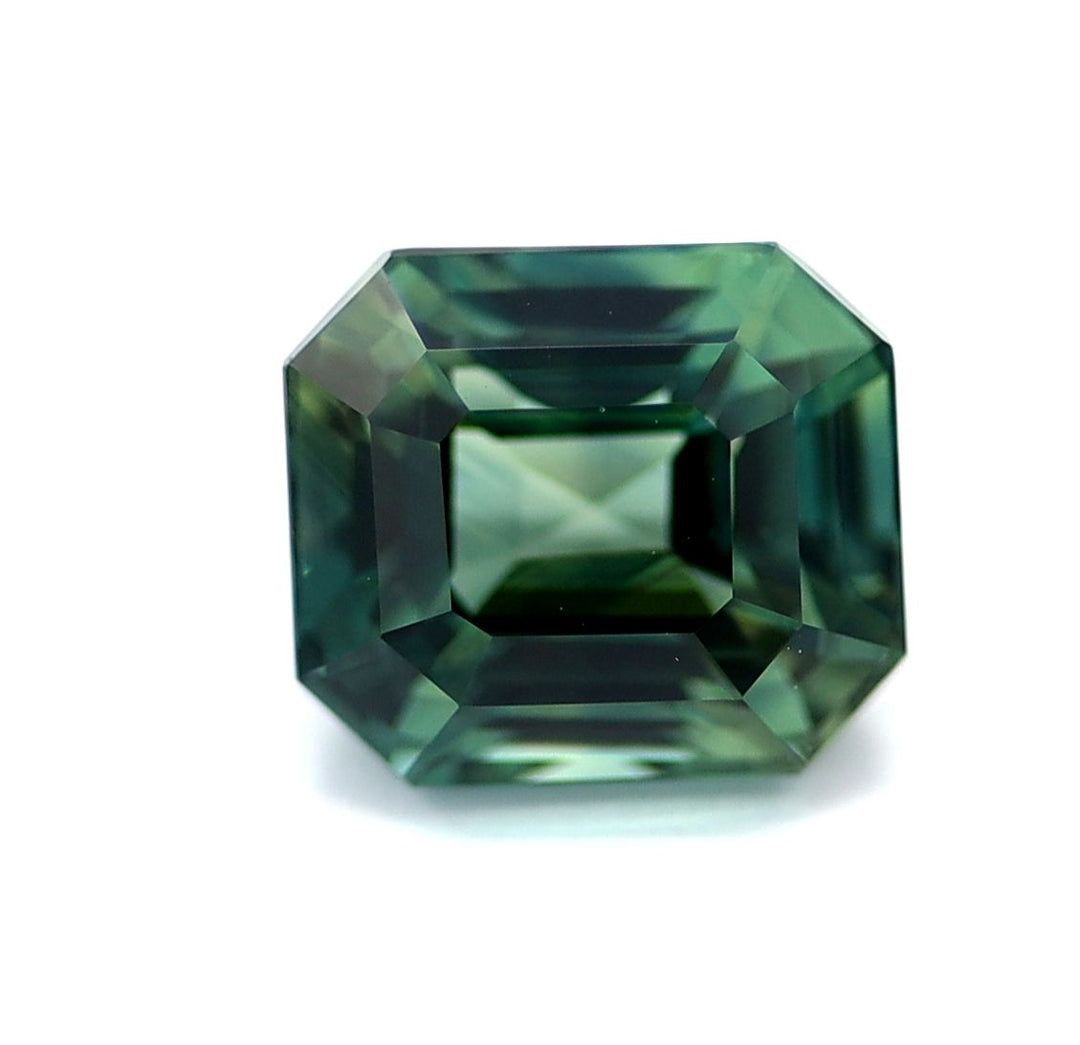 1.50ct Emerald Natural Sapphire (Colour Teal, Clarity Eye Clean, Cut Faceted)