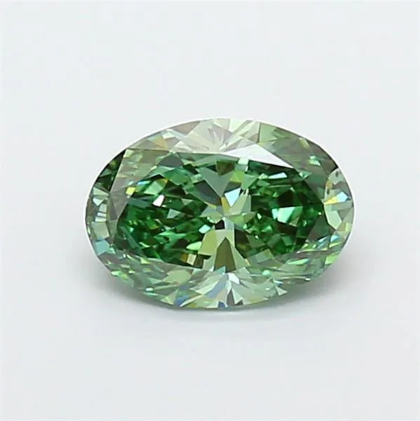 1.50ct Oval Lab Grown Diamond (Colour Fancy Vivid Green, Clarity VS1, Uncertified)