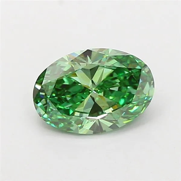1.50ct Oval Lab Grown Diamond (Colour Fancy Vivid Green, Clarity VS2, IGI Certified)