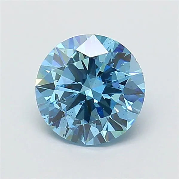 1.50ct Round Lab Grown Diamond (Colour Fancy Vivid Blue, Clarity SI2, Cut EX, IGI Certified)