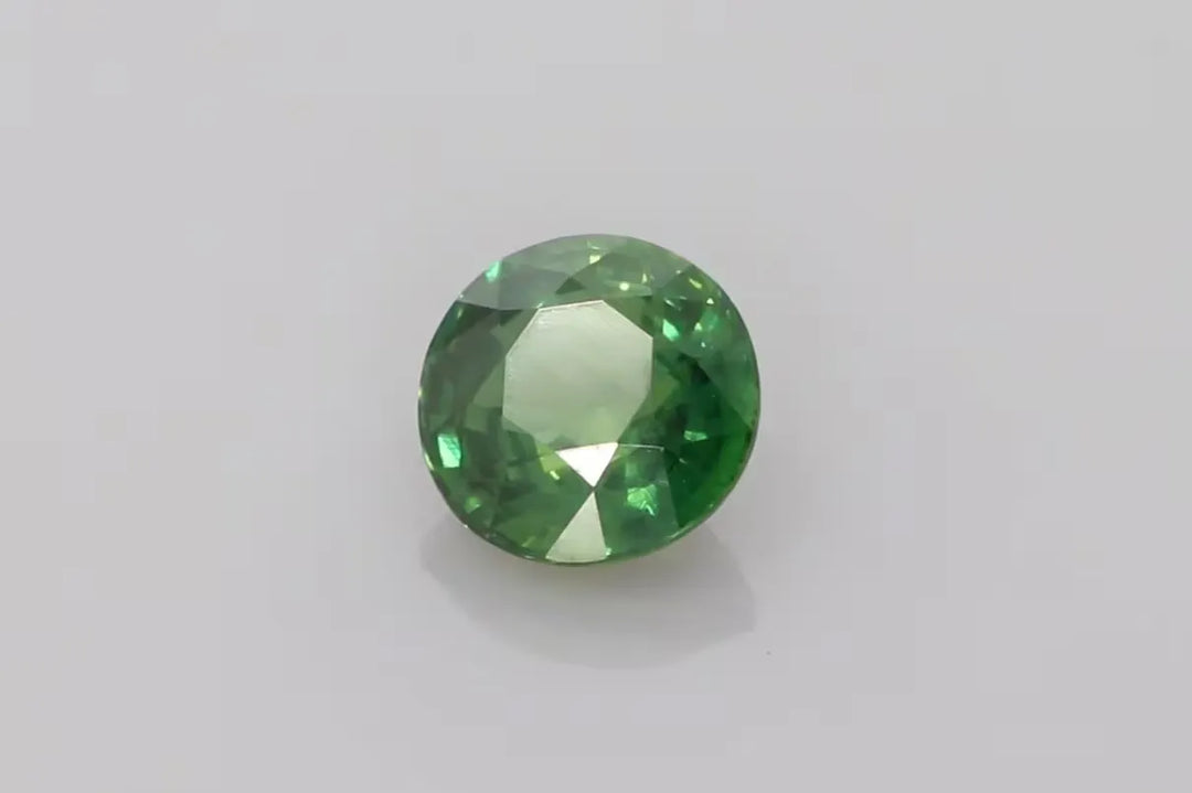 1.50ct Round Natural Sapphire (Colour Green, Clarity Eye Clean, Cut Faceted)