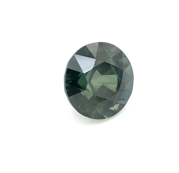 1.50ct Round Natural Sapphire (Colour Green, Clarity Slightly Included, Cut Faceted)
