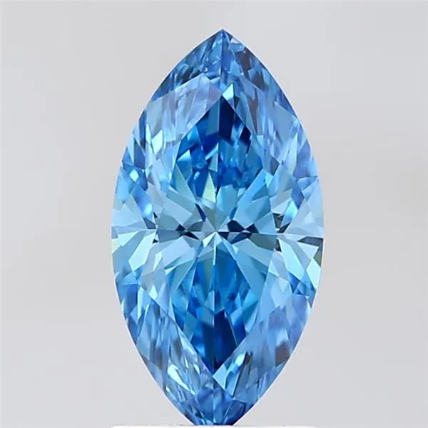 1.51ct Marquise Lab Grown Diamond (Colour Fancy Vivid Blue, Clarity VS2, IGI Certified)