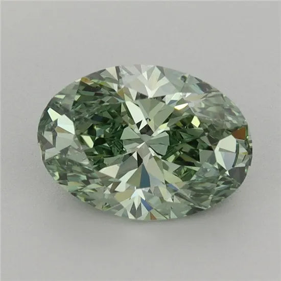 1.51ct Oval Lab Grown Diamond (Colour Fancy Vivid Green, Clarity VVS2, IGI Certified)
