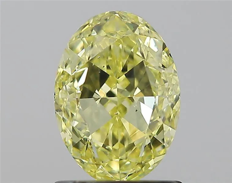 1.51ct Oval Natural Diamond (Colour Fancy Intense Yellow, Clarity SI1, Cut GD, GIA Certified)