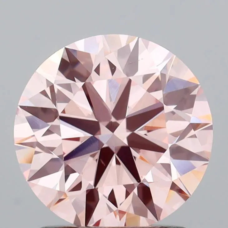 1.51ct Round Lab Grown Diamond (Colour Fancy Intense Pink, Clarity VVS2, Cut EX, IGI Certified)