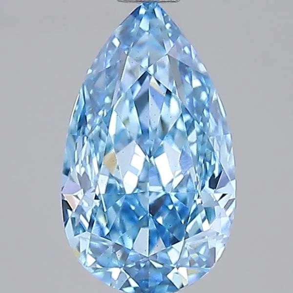 1.52ct Pear Lab Grown Diamond (Colour Fancy Vivid Blue, Clarity VS2, IGI Certified)