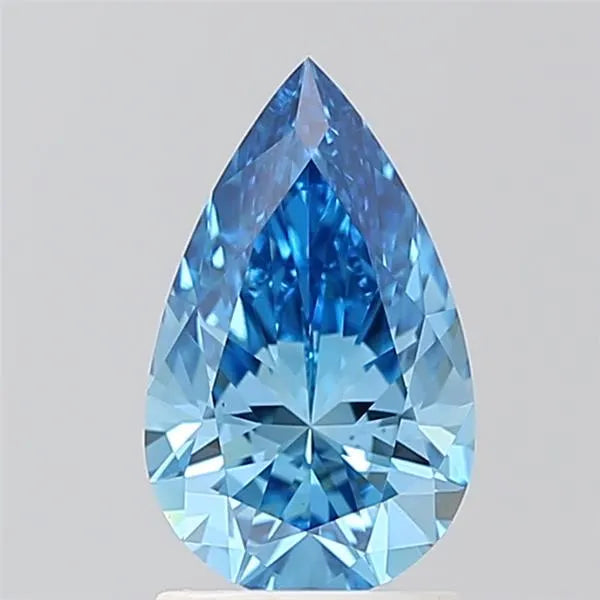 1.53ct Pear Lab Grown Diamond (Colour Fancy Vivid Blue, Clarity VS1, IGI Certified)