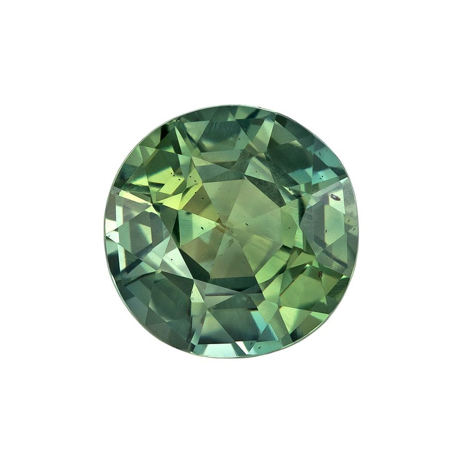 1.53ct Round Natural Sapphire (Colour Green, Clarity Slightly Included, Cut Faceted)