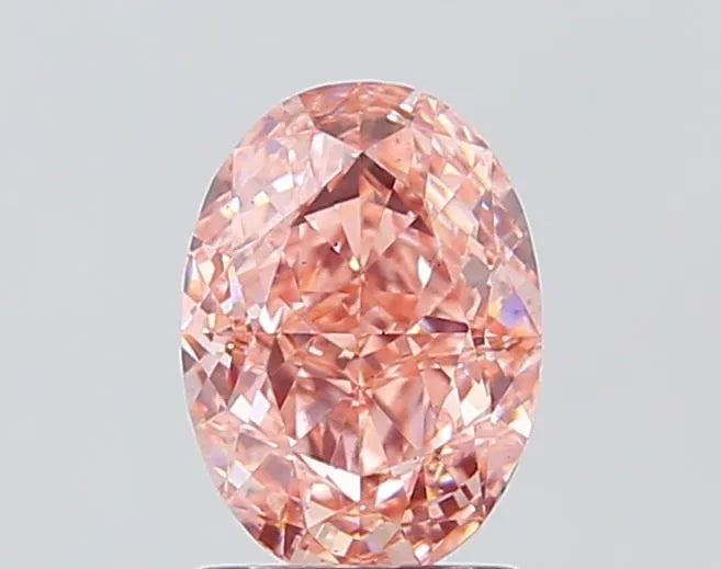 Rosenholz Oval Pinker Labor-Diamant Verlobungsblumenring Naturinspiriert (Nur Fassung)