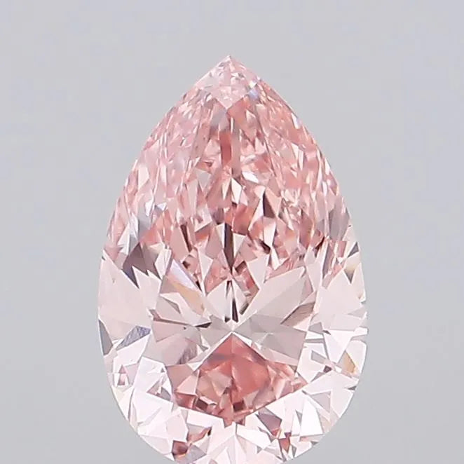 1.56ct Pear Lab Grown Diamond (Colour Fancy Vivid Pink, Clarity VVS2, IGI Certified)