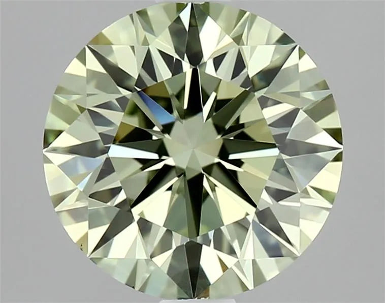 1.56ct Round Lab Grown Diamond (Colour Fancy Vivid Green, Clarity VVS2, Cut ID, IGI Certified)