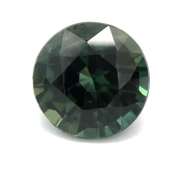 1.56ct Round Natural Sapphire (Colour Green, Clarity Slightly Included, Cut Faceted)