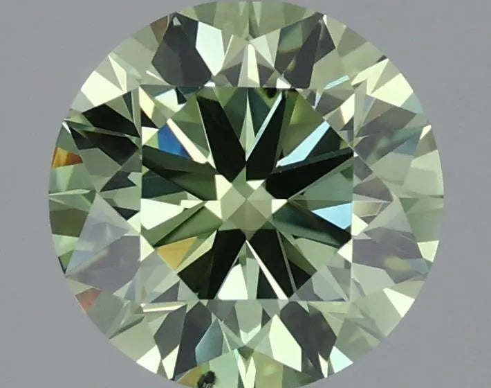 1.59ct Round Lab Grown Diamond (Colour Fancy Vivid Green, Clarity SI1, Cut EX, IGI Certified)