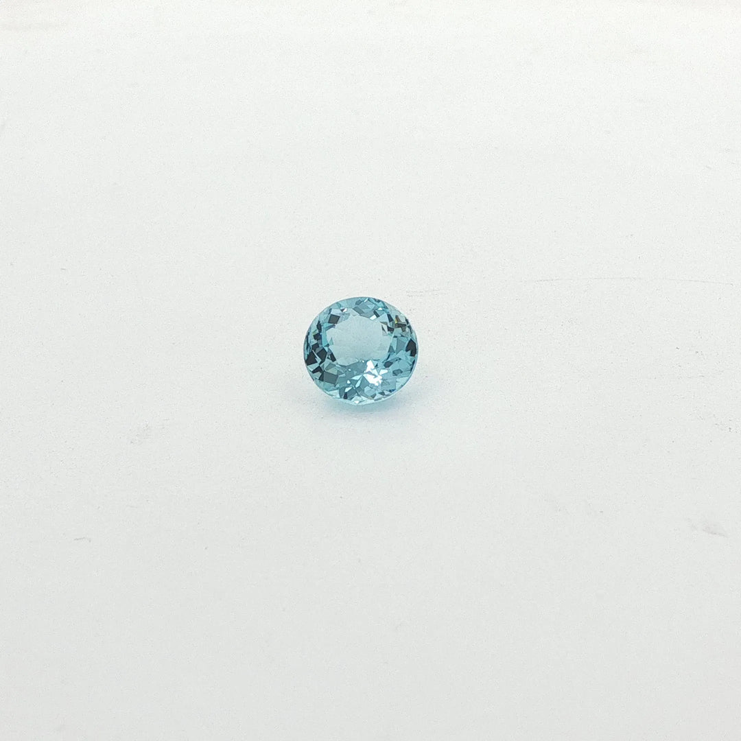 1.60ct Round Natural Aquamarine (Colour Blue, Clarity Eye Clean, Cut Faceted)