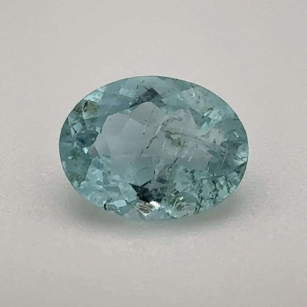 1.68ct Oval Natural Aquamarine (Colour Blue, Clarity Moderately Included, Cut Faceted)